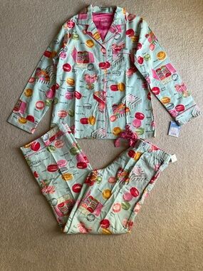 Nick & Nora je t’aime macarons pj set